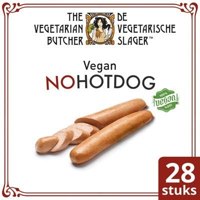De Vegetarische Slager NoHotdog Veganistische Roockworst ~28x75g - 