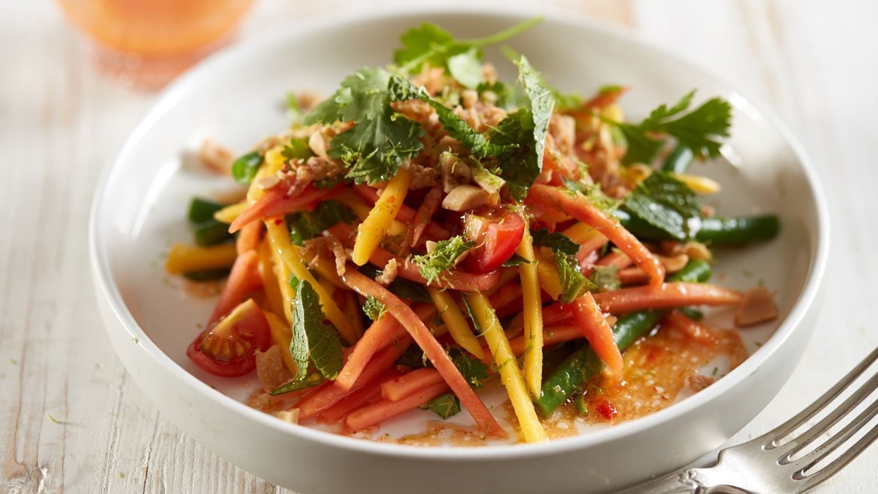 Groene Papaya salade met haricots-verts en limoen – Recept