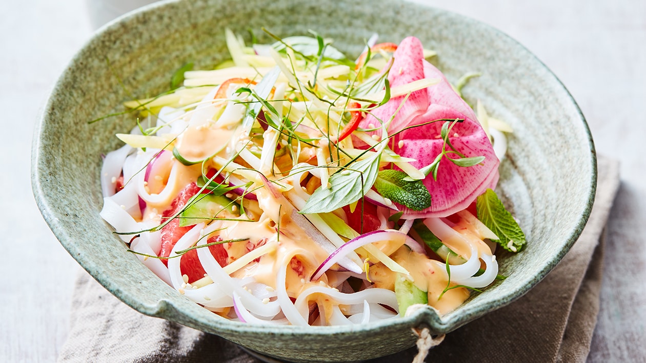 Thaise rijstnoedel salade – Recept