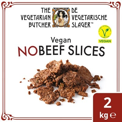 De Vegetarische Slager NoBeef Veganistische Runderstuckjes Kant en Klaar 2x1kg