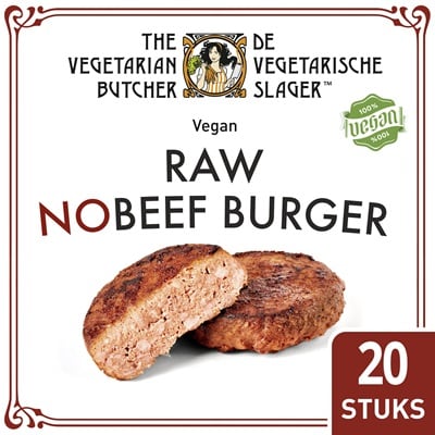 De Vegetarische Slager Raw NoBeef Veganistische Burger 20x113 g - 